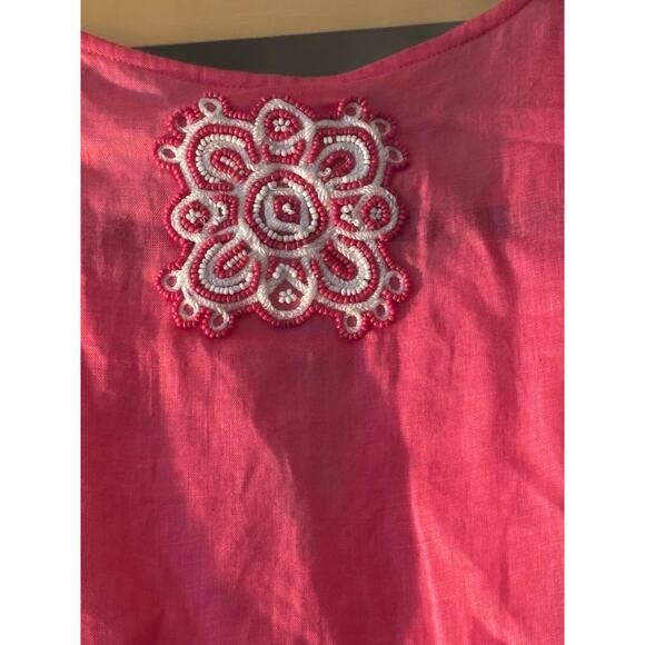 Charter Club Lined Beaded Tunic Top Blouse Cover up XL Beachy Coastal Summer - Picture 10 of 12